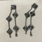 [Eternal Jewelry]CLOVER 5 MOTIF BLACK BRACELET - Image 2