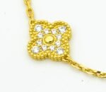 [Eternal Jewelry]CLOVER BRACELET 5 MOTIFS GOLD DIAMOND - Image 4