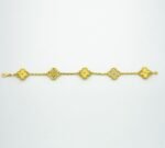 [Eternal Jewelry]CLOVER BRACELET 5 MOTIFS GOLD DIAMOND - Image 5