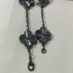 [Eternal Jewelry]CLOVER 5 MOTIF BLACK BRACELET - Image 7