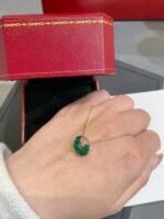 [Eternal Jewelry]AMULETTE ROSE GOLD MALACHITE NECKLACE - Image 5