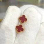 [Eternal Jewelry]CLOVER MINI 9.5MM CARNELIAN EARRINGS - Image 2