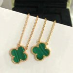 [Eternal Jewelry]CLOVER 15MM MALACHITE SINGLE FLOWER  NECKLACE - Image 5