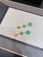 [Eternal Jewelry]CLOVER MALACHITE 3 MOTIFS GOLD - Image 6