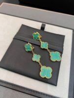 [Eternal Jewelry]CLOVER MALACHITE 3 MOTIFS GOLD - Image 8