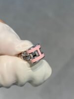 [Eternal Jewelry]MINI POP H SILVER EARRINGS PINK - Image 3