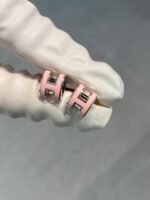 [Eternal Jewelry]MINI POP H SILVER EARRINGS PINK - Image 4