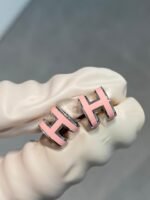 [Eternal Jewelry]MINI POP H SILVER EARRINGS PINK - Image 6