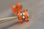 [Eternal Jewelry]MINI POP H EARRINGS ORANGE - Image 5