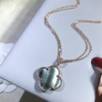 [Eternal Jewelry]CLOVER 25MM GOLD DARK MOP BIG CLOVER NECKLACE - Image 3