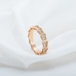 [Eternal Jewelry]SERPENTI RING PINK GOLD DIAMOND PAVED 3MM - Image 4