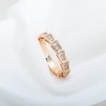 [Eternal Jewelry]SERPENTI RING PINK GOLD DIAMOND PAVED 3MM - Image 5
