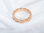 [Eternal Jewelry]SERPENTI RING PINK GOLD DIAMOND PAVED 3MM - Image 6