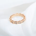 [Eternal Jewelry]SERPENTI RING PINK GOLD DIAMOND PAVED 3MM - Image 7
