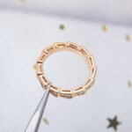 [Eternal Jewelry]SERPENTI RING PINK GOLD DIAMOND PAVED 3MM - Image 10