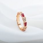 [Eternal Jewelry]SERPENTI RING PINK GOLD CARNELIAN DIAMOND 3MM - Image 4