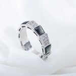 [Eternal Jewelry]SERPENTI RING SILVER DIAMOND BLACK MOP 4MM - Image 5