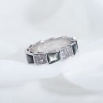 [Eternal Jewelry]SERPENTI RING SILVER DIAMOND BLACK MOP 4MM - Image 6