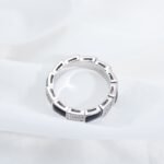 [Eternal Jewelry]SERPENTI RING SILVER DIAMOND BLACK MOP 4MM - Image 7