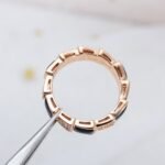 [Eternal Jewelry]SERPENTI RING PINK GOLD BLACK MOP DIAMOND PAVED 4MM - Image 10