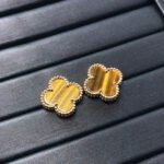 [Eternal Jewelry]CLOVER MEDIUM 1 MOTIFS TIGER EYE EARRINGS - Image 5