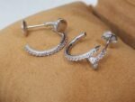 [Eternal Jewelry]JUSTE EARRINGS 12.75MM SILVER DIAMOND - Image 4