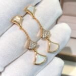 [Eternal Jewelry]DREAM EARRINGS 3 MOTIFS DIAMOND MOP PINK GOLD