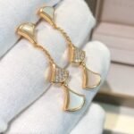 [Eternal Jewelry]DREAM EARRINGS 3 MOTIFS DIAMOND MOP PINK GOLD - Image 5