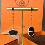 [Eternal Jewelry]CHAINE VERSO BLACK CERAMIC EARRINGS - Image 5