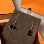 [Eternal Jewelry]CHAINE VERSO BLACK CERAMIC EARRINGS - Image 6