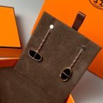 [Eternal Jewelry]CHAINE VERSO BLACK CERAMIC EARRINGS - Image 7