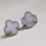 [Eternal Jewelry]CLOVER MEDIUM 1 MOTIFS  WHITE MOP EARRINGS SILVER - Image 5