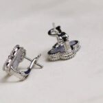 [Eternal Jewelry]CLOVER MEDIUM 1 MOTIFS  WHITE MOP EARRINGS SILVER - Image 6