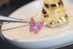 [Eternal Jewelry]BUTTERFLY RED DIAMOND ROSE GOLD NECKLACE - Image 6
