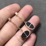 [Eternal Jewelry]CHAINE VERSO BLACK CERAMIC SILVER EARRINGS - Image 3