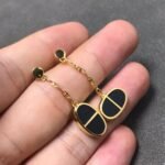 [Eternal Jewelry]CHAINE VERSO BLACK CERAMIC SILVER EARRINGS - Image 4