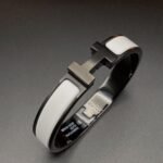 [Eternal Jewelry]H BRACELET 12MM BLACK WHITE CERAMIC - Image 2