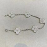 [Eternal Jewelry]CLOVER 5 MOTIFS  DIAMOND BRACELET SILVER - Image 2