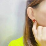 [Eternal Jewelry]CLOVER MEDIUM 1 MOTIFS CARNELIAN  EARRINGS - Image 7