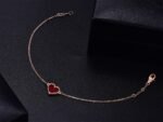 [Eternal Jewelry]HEART CARNELIAN PINK GOLD BRACELET - Image 6