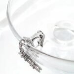 [Eternal Jewelry]CLOVER 2 MOTIFS  DIAMOND ONYX EARRINGS SILVER - Image 8