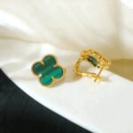 [Eternal Jewelry]CLOVER MEDIUM 1 MOTIFS MALACHITE  EARRINGS - Image 10