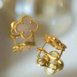 [Eternal Jewelry]CLOVER MEDIUM 1 MOTIFS  WHITE MOP STUD EARRINGS - Image 5