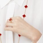 [Eternal Jewelry]CLOVER CARNELIAN RING ROSE GOLD DIAMOND - Image 3