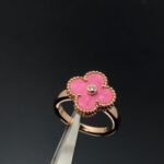 [Eternal Jewelry]CLOVER RHODONITE ROSE GOLD RING - Image 2