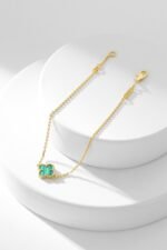 [Eternal Jewelry]CLOVER BRACELET MALACHITE 1 MOTIF - Image 8
