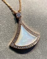 [Eternal Jewelry]DREAM MOP DIAMOND PAVED PINK GOLD NECKLACE - Image 8