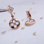 [Eternal Jewelry]STAR AND SUN PINK GOLD MOP DROP EARRINGS - Image 6