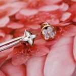 [Eternal Jewelry]STAR AND SUN PINK GOLD MOP STUD EARRINGS - Image 6