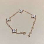 [Eternal Jewelry]STAR 4 MOTIF MOP DIAMOND PINK GOLD BRACELET